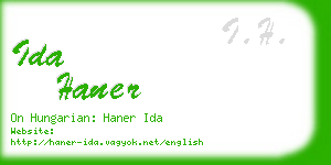 ida haner business card